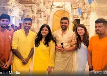 अयोध्या में मुंबई इंडियंस के खिलाड़ियों ने किए रामलला के दर्शन