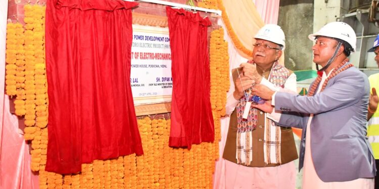 SHIMLA SJVN :भारत तथा नेपाल के विद्युत मंत्रियों ने नेपाल में एसजेवीएन की अरुण-3 परियोजना का दौरा किया