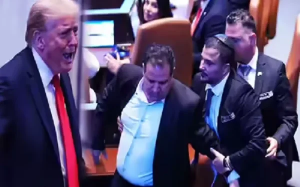 तेल अवीव-इजरायली संसद‘ में अमेरिकी राष्ट्रपति डोनाल्ड ट्रंप ने कहा फिलिस्तीन को मान्यता दो