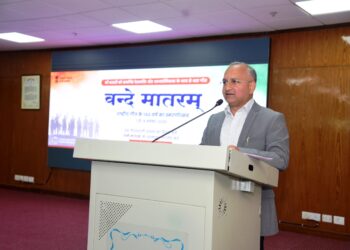 SHIMLA-एसजेवीएन ने सामूहिक गायन के साथ ‘वंदे मातरम’ की 150वीं वर्षगांठ मनाई