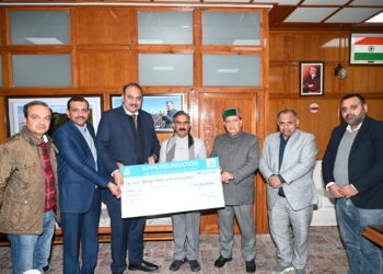 शिमला:एसजेवीएन ने हिमाचल प्रदेश में मुख्यमंत्री सुख आश्रय कोष को ₹10 लाख की वित्तीय सहायता प्रदान की