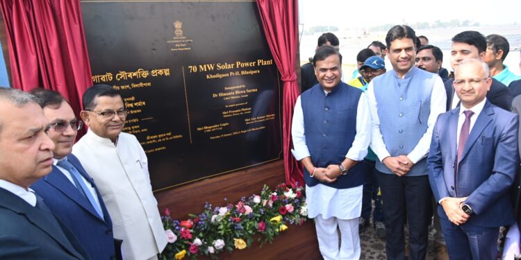 SHIMLA-असम के मुख्यमंत्री ने एसजेवीएन के 70 मेगावाट धुबरी सौर ऊर्जा परियोजना का उद्घाटन किया