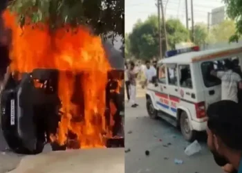 नोएडा में पुलिस और मजदूरों की भिड़ंत, तोड़फोड़ और आगजनी; स्थिति तनावपूर्ण