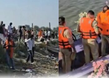 मथुरा-यमुना नदी में 30 पर्यटकों से भरा स्टीमर अचानक पलटा 8 की मौत